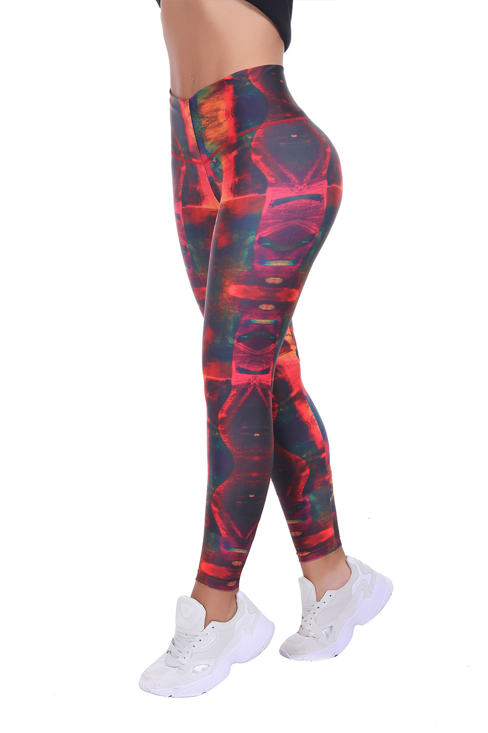Multy colored stamped Sport Leggings with Inner Body Shaper – Resistant Dri Fit material